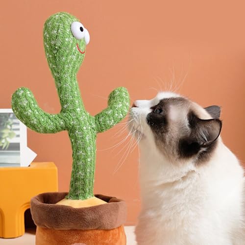 Toys Dancing Cactus Talking Toy For Baby Children Plush Toy Speaking Cactus Toys For Kids 1 2 3+ Year Old Boy Girl Voice Recording Repeats Funny Gift Interactive Electronic Toys - Green