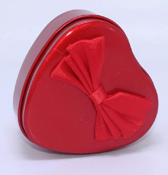 Heart Shaped Gift Box with Teddy Bear and Flowers, Metal, Birthday or Anniversary Present