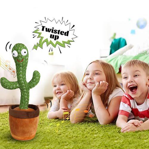 Toys Dancing Cactus Talking Toy For Baby Children Plush Toy Speaking Cactus Toys For Kids 1 2 3+ Year Old Boy Girl Voice Recording Repeats Funny Gift Interactive Electronic Toys - Green