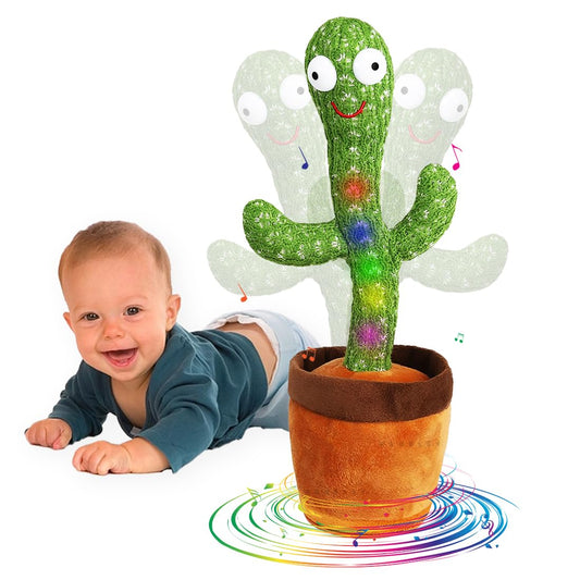 Toys Dancing Cactus Talking Toy For Baby Children Plush Toy Speaking Cactus Toys For Kids 1 2 3+ Year Old Boy Girl Voice Recording Repeats Funny Gift Interactive Electronic Toys - Green