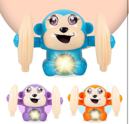 Battery Operated Voice Control Monkey Toy with Musical, Dancing, Spinning,Rolling and Sensor Feature for Gifts/Kids/Babies/Boys/Girls|Blue Color (BatteryNot Included)